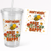 Don't Worry Bee Happy UV DTF Sticker – Cheerful Bee with Flowers & Stars