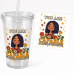You Are Capable of Anything If You Believe It! UV DTF Sticker – Empowering Girl with Flowers & Stars