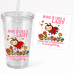 Wing It Like a Lady UV DTF Sticker – Confident Ladybug with Flowers & Stars