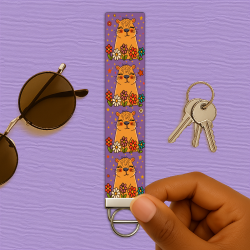 Capybara Wristlet Keychain – A Must-Have for Capybara Lovers Capybara Wristlet Keychain – A Must-Have for Capybara Lovers