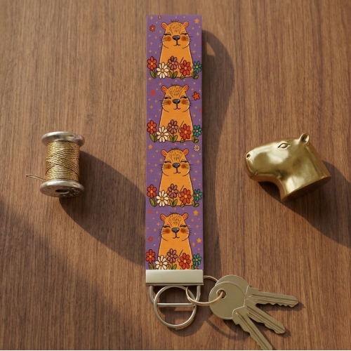 Capybara Wristlet Keychain – A Must-Have for Capybara Lovers