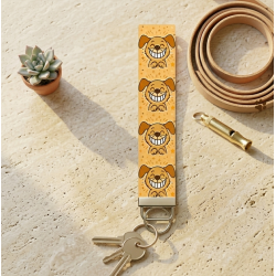 Smiling Dog Wristlet Keychain – Perfect for Dog Lovers
