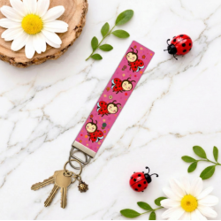 Ladybug Wristlet Keychain – A Whimsical Touch of Nature and Love
