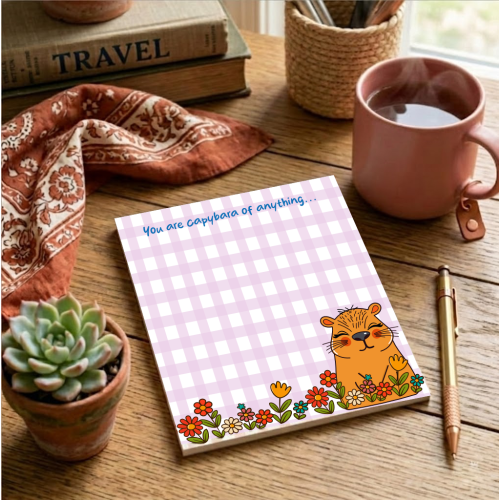 You Are Capybara of Anything! ✨ Sweet 3x3 Motivational Capybara Memo Pad