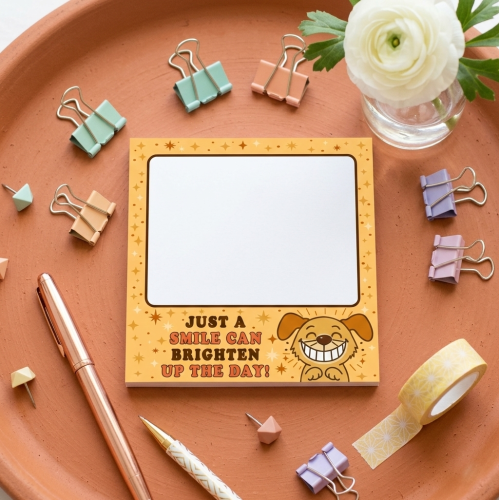 Just a Smile Can Brighten Up the Day Mini Memo Pad Just a Smile Can Brighten Up the Day Mini Memo Pad