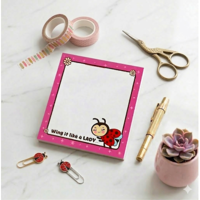 Wing It Like a Lady Bug Mini Memo Pad