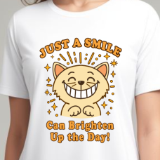 Just A Smile Can Brighten Up The Day – Smiling Cat T-Shirt