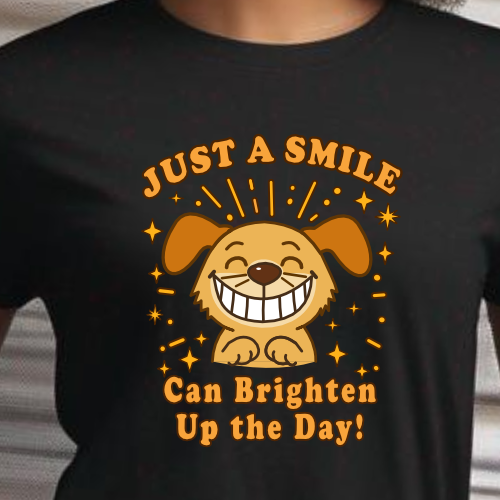 Just A Smile Can Brighten Up The Day – Cute Doggy T-Shirt