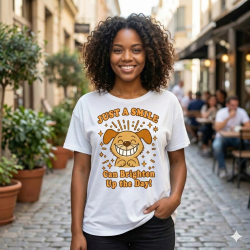 Just A Smile Can Brighten Up The Day – Cute Doggy T-Shirt