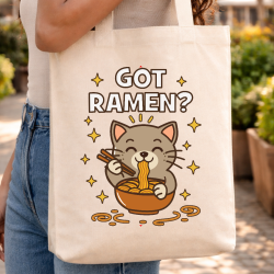 Got Ramen? Cute Cat Ramen Tote Bag