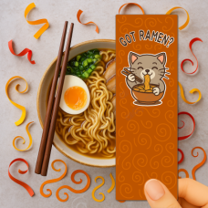 GOT RAMEN? Adorable Cat Bookmark for Ramen Lovers & Bookworms!