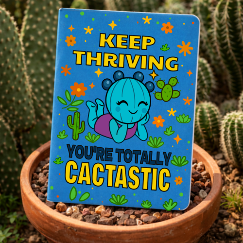 Keep Thriving You're Totally Cactastic Mini Notebook Cute Cactus