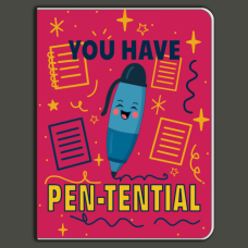 You Have Pen-tential Mini Notebook – Cute Pen Character, Pocket Size, Uplifting Message