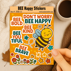 Don't Bee Happy - Waterproof Vinyl Sticker Sheet